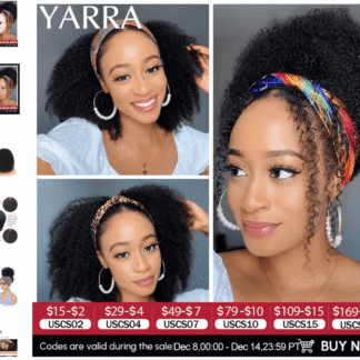 AliExpress-Afro Kinky Headband Scarf Wigs