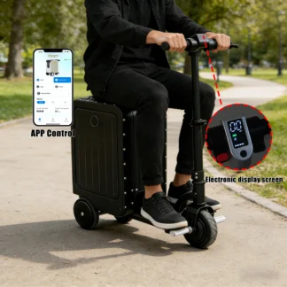 Smart Electric Ride-On Luggage Scooter, APP Control & Display, Foldable Design, FAA/CE Certified, Approved for Airplane Cabin Ca
