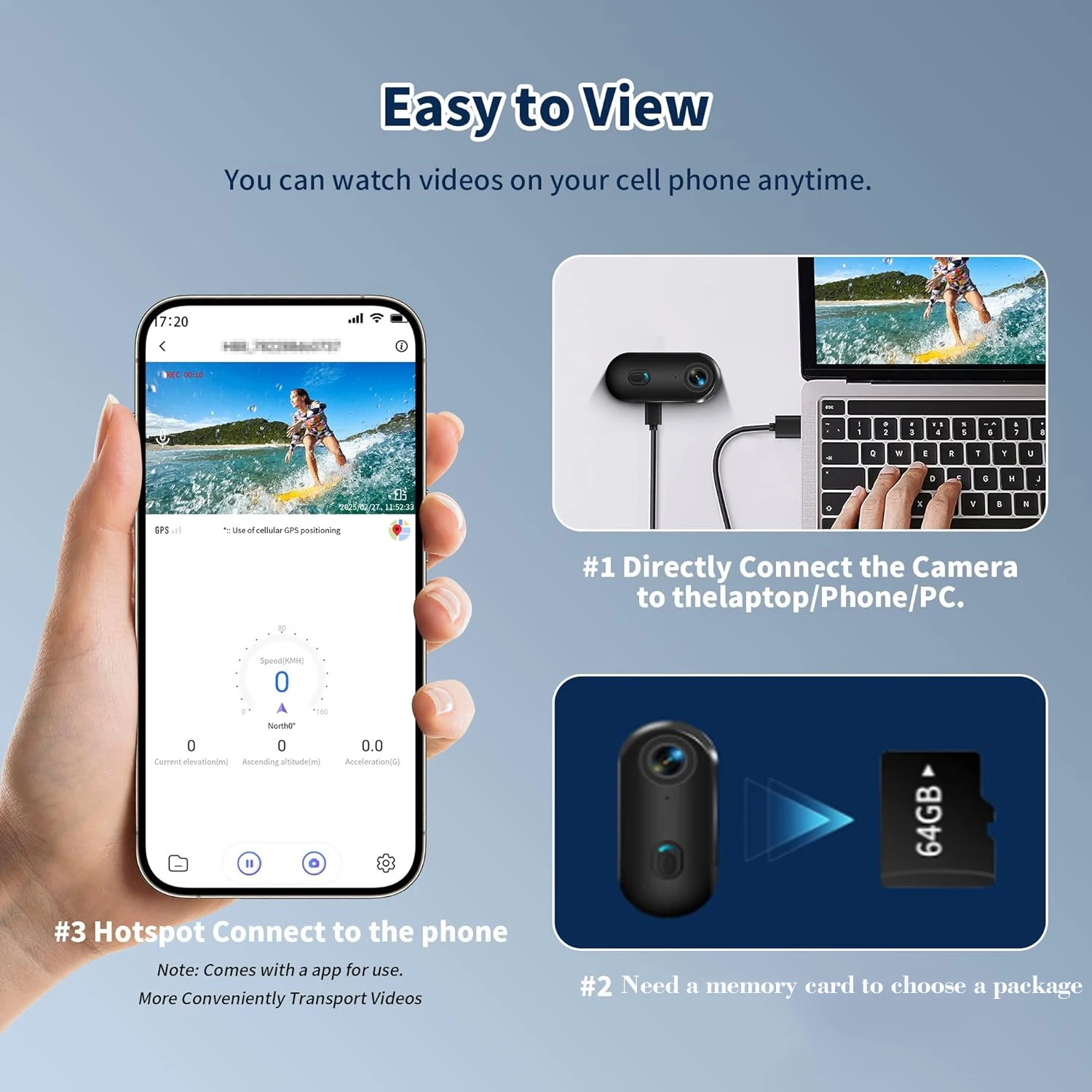 4K Mini Waterproof Camera WiFi Enabled Wearable Body Cam Easy Mount for Moto Bike Travel Helmet Use Outdoor Sports & Vlog Shoots - Image 6