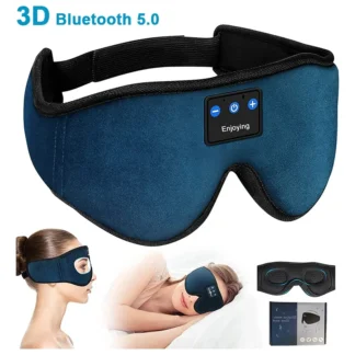 Sleep Headphones 3D Bluetooth 5.0 Headband Wireless Sleep Artifact Breathable Music Eye Mask Earbuds for Side Sleeper,Air Travel